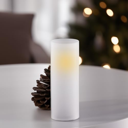 WGVI Hurricane Candle Holder Sleeve, W: 3", Ht: 10", Frosted Glass Cylinder Open Both Ends, Chimney Tube Shade, 6 Pieces - Image 6