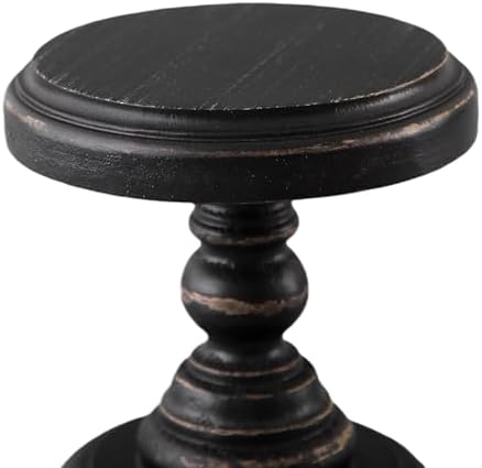 SOFE Black Wood Display Riser, Rustic Small Pedestal Stand/Planter Stands - Image 7