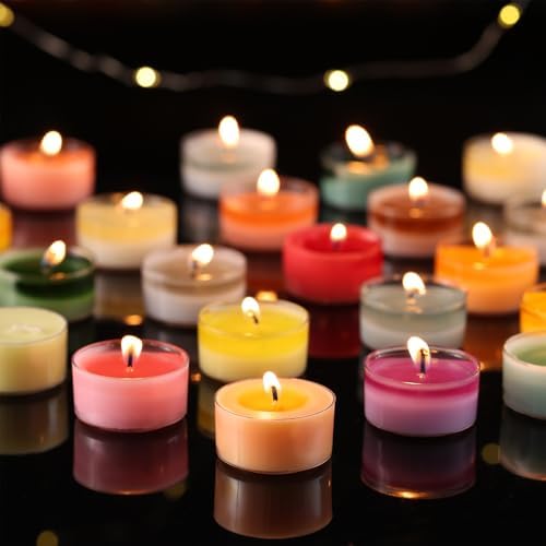 Scented Tea Lights Candles, Citrus Sunburst, 16 Pack – Vibrant Orange Scented Tealight Candles – 100% Palm Wax, 6 Hour Burn Aromatherapy Tea Light Votive Candle for Holiday Gatherings, Festive Decor - Image 7