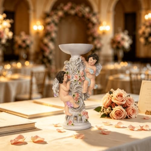 Angels Candle Holder Resin Figurine Elegant Table Decor Unique Home Gifts - Image 6