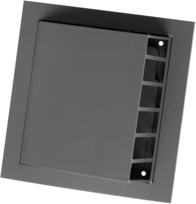 4 Inch Exhaust Hood Vent with Rain Cover and Flap - Outdoor Air Vent Cover - HVAC Exhaust Cap - ABS Plastic Grey