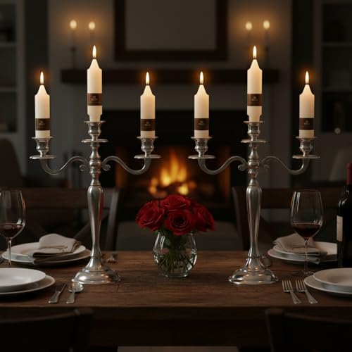 Candlesticks Short Taper Candle,5inches Ivory Candle Sticks Dripless Tapered Candles for Home Decor Weddings Festive Party Holiday,7D-IV - Image 5
