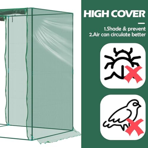 8'x4'x6' Crop Cage Plant Protection Netting Tent | Easy Installment Mesh Tent with Zippers for Vegetables Fruits and Plant | Suitable for Garden Yard and Lawn - Image 6