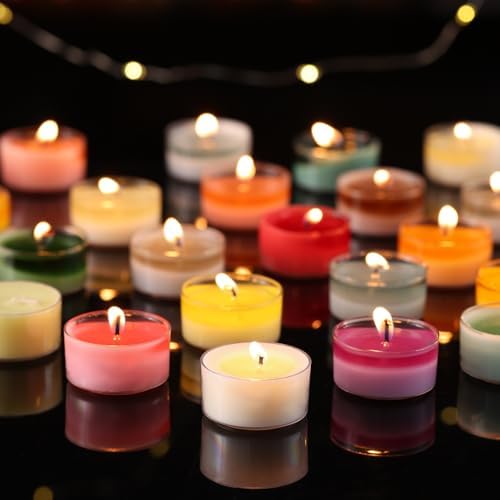 Scented Tea Lights Candles, Coconut Shoreline, 16 Pack – White Scented Tealight Candles – 100% Palm Wax, 6 Hour Burn Aromatherapy Tea Light Votive Candle for Spa Gift Sets, Relaxation, Bath - Image 7