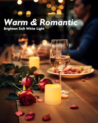 Homemory 100 Pack Ivory Flameless Flickering LED Votive Tealights Candles - Image 2