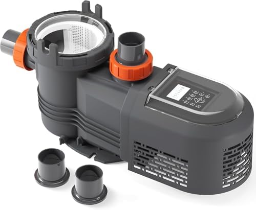 3 HP Variable Speed Pool Pump Inground 220v with Timer | High Flow Up to 11359 GPH Energy-Efficient Self Priming Above Ground Pool Pumps with Filter Basket