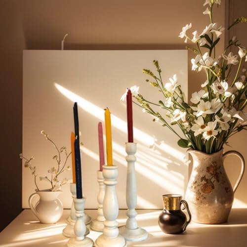 Set of 14 9 Inch Beeswax Taper Candles - Smokeless Unscented Long Burning Dripless Candles for Wedding, Home Decor, Dinner Party, and Holiday Gifting - Image 4