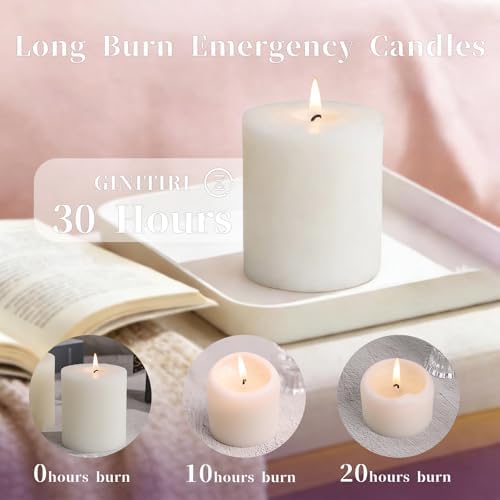 Unscented Soy Pillar Candles,Non-Toxic 2.8x3 Inch Candle,30 H,6 Pack - Image 5
