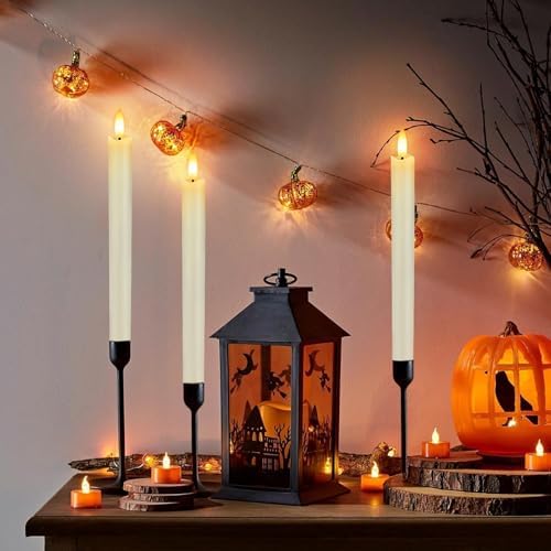 HINZER 6Pcs Flameless Taper Candles with Remote, Halloween Home Decor - Image 7