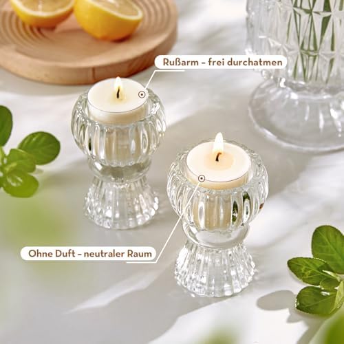 Unscented Soy Tea Lights Candles 25 Pack Bulk,4 Hour Clean Burn Tea Candles - Image 4