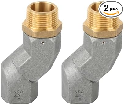 EVIL ENERGY 3/4" NPT 2PCS Fuel Transfer Hose Swivel 360 Rotating Connector for Fuel Nozzle Multi Plane Swivel