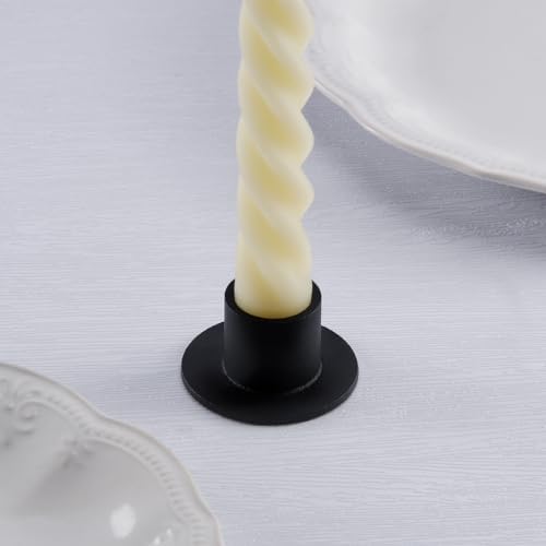 DEYBBY Black Metal Taper Candle Holders Set of 8 - Image 7