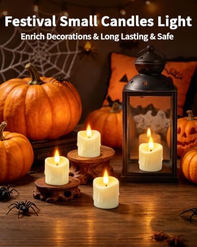 6 Pack Small Rechargeable Flameless Candles with Remote Timer - Image 5