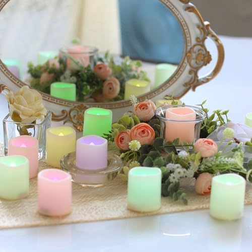 Battery Operated Flameless LED Color Changing Votive Candles Lights 12 PCS - Image 3
