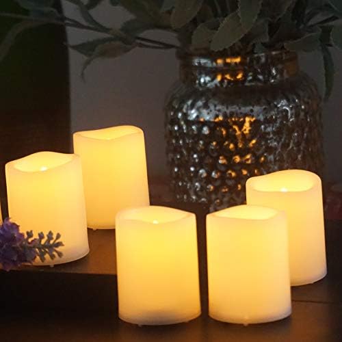White Plastic Battery Operated Flameless LED Votive Tealight Candles 36 PCS - Image 4