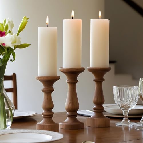 Pillar Candles White 6 Pack, 2.8x8 Inch Unscented Candle - Image 3