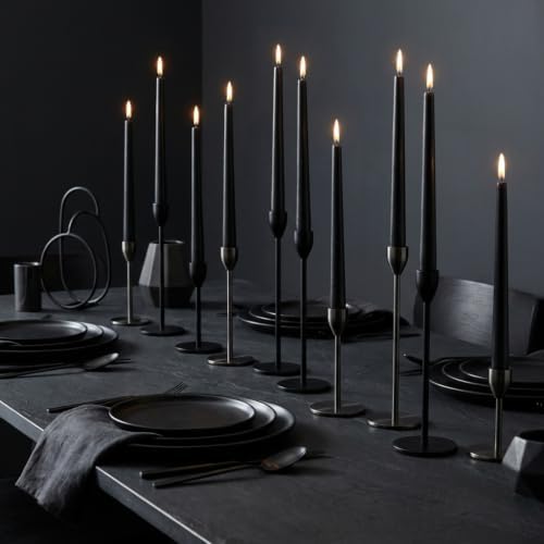 Leor & Lair Black Taper Candles, 40 Pack, 10 Inch Bulk Candlesticks - Image 3