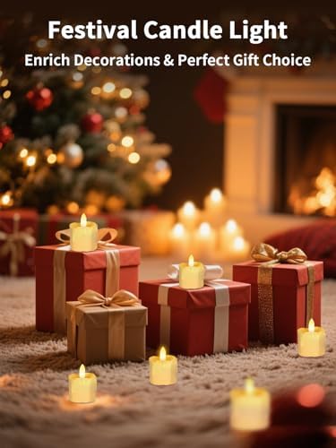Rechargeable Flameless Tea Light Candles with Remote, 1.5"x2.2" Dripping Fake Electric Flickering Votive Candles for Anniversary Wedding Table Centerpiece Halloween Christmas Decor, Ivory White 6 pack - Image 2
