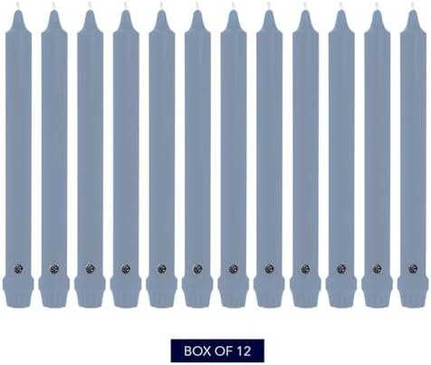 Colonial Candle Unscented Taper Candle, Classic Collection, Wedgewood, 10 in, Pack of 12 - Up to 8 Hours Burn - Image 2