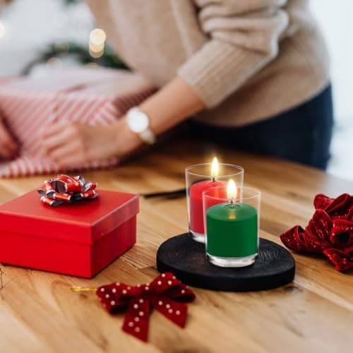 8 Hour Green Votive Candles for Weddings Party Spring and Emergency, Set of 9 Unscented Bulk Candles for Restaurants and Home Decoration - Image 3