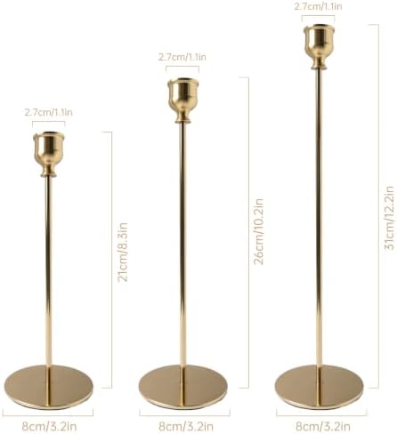 6 Pack Gold Candle Holders，Candlestick Holders，Taper Candle Holders - Image 2