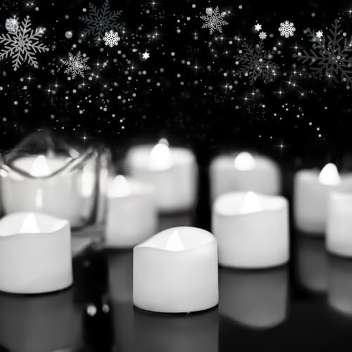 Homemory 24-Pack Flameless Tea Lights Candles Battery Operated, 200+ Hours by Homemory