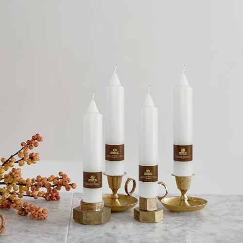 White Taper Candle Candle Sticks, 7 Inch Mini Pillar Candles, 4PCS Handmade Unscenteds Candlesticks for Festive, Party, Spell, Wedding, Home Decor - Image 6