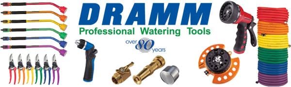 Dramm One Touch Revolution 9 Pattern Spray Gun with Thumb Control Water Flow, Perfect for Water Restricted Areas when Watering Plants, Pots, Baskets, Vegetables, Blue