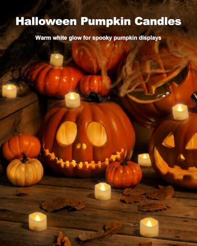 Homemory 72-Pack Novelty Flickering Flameless Tea Light Candles, 200+ Hours - Image 2