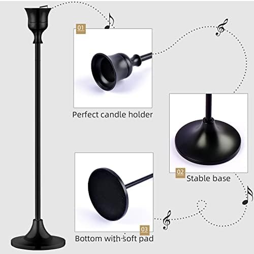 Vintage Black Candelabra Candle Holders for Fireplace & Dining - Image 4