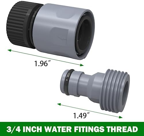 Hourleey Garden Hose Quick Connector 3/4 Inch Plastic Garden Hose Quick Connect Fittings Male and Female Connectors Water Hose End Adapters, 6 Sets - Image 2