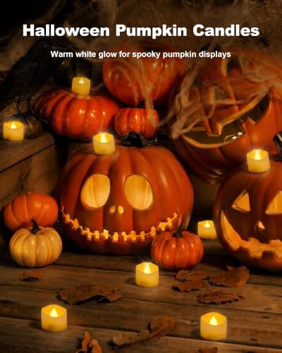 Homemory 48-Pack Novelty Flickering Flameless Tea Light Candles, 200+ Hours - Image 5