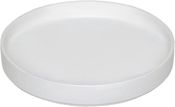 Plant Saucer for Indoors - 12 Inch Ceramic Plant Saucer Plant Water Catcher Tray Plant Pot Saucer Plant Drainage Tray, Durable Sturdy Flower Pot Saucers (Frosted White)