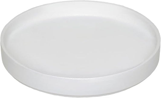 Plant Saucer for Indoors - 12 Inch Ceramic Plant Saucer Plant Water Catcher Tray Plant Pot Saucer Plant Drainage Tray, Durable Sturdy Flower Pot Saucers (Frosted White)