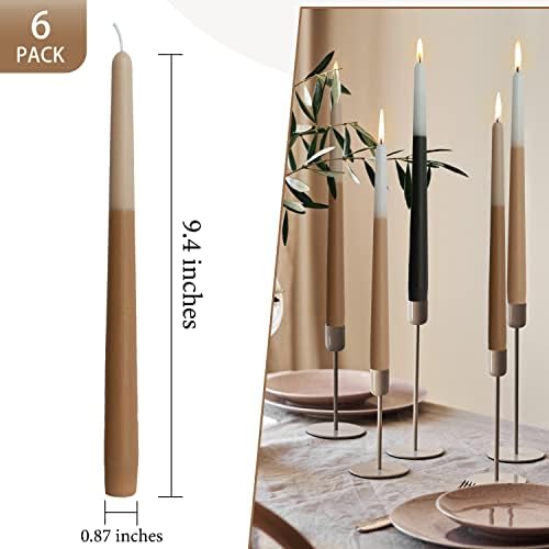6 PCS Scented Taper Candlesticks 10 Inch Bluebell Scented Candle Aromatherapy Candles Gift Set Gradient Colored Candles for Home Decor Kitchen Decor Wedding Decorations - Image 4
