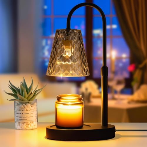 Candle Warmer Lamp with Timer - Electric Candles Wax Warmers Glass Lamps by Skjrvrh