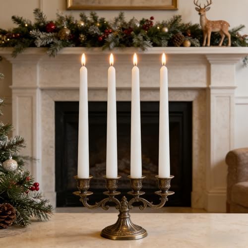 White Unscented Taper Candles for Home Decoration, 20 Pack 10 Inch Dripless Candlesticks for Dinner Party Wedding - Image 6