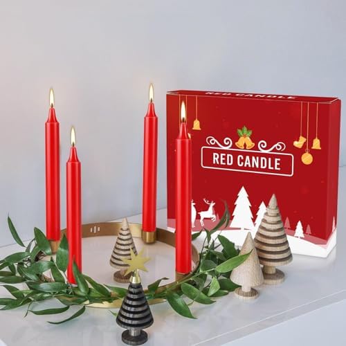 Howemon Red Candles Set of 40, 4" Red Spell & Chime Candles, Unscented Mini Taper Candle for Witchcraft, Wiccan Altar, Magic Tools, Rituals, Prayer, Meditation and Christmas Party Decoration - Image 6