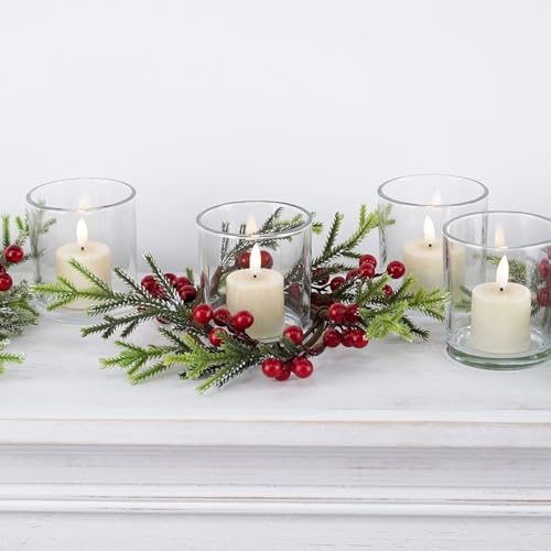 Rhytsing 6 Rechargeable Flameless Votive Candles with Timer for Home Decor, Led Faux Battery Operated Tealight Candles with Magnetic Charging Base, Type-C USB Cable, Remote Included-D1.6 X H2.7 inches - Image 6