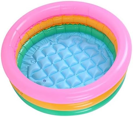 Kiddie Pool, Baby Water Pool in Summer Children Soft Inflatable Swimming Pool Bright Color Baby Basin Pool (S)