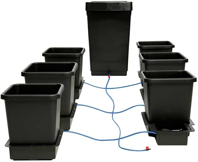 AutoPot 6 Pot System (3.9 Gallon Plastic Pots) (*Includes AIRBASES & AIRDOMES) Self-Watering, Gravity-Fed Hydroponic System (6Pot - 3.9 Gallon - 12.4 Gallon Tank)