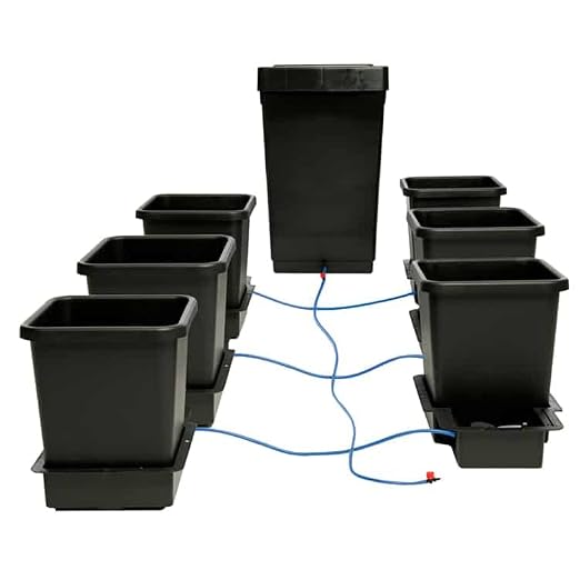 AutoPot 6 Pot System with 3.9 Gallon Plastic Pots and 12.4 Gallon Tank - Self-Watering, Gravity-Fed Hydroponic Systems (6Pot - 3.9 Gallon - 12.4 Gallon Tank)