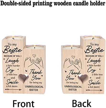 Friendship Gifts for Women, Double-Sided Printing Candle Holders for Bestie - Image 5
