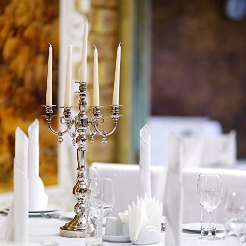 Tribello Ivory Candlesticks, Pack of 14, 9" Tall Cream Taper Candles - Image 4