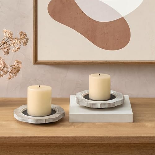 JFY Designs Alora Duo Candle Holders for Pillar, Farmhouse Fireplace Décor - Image 3