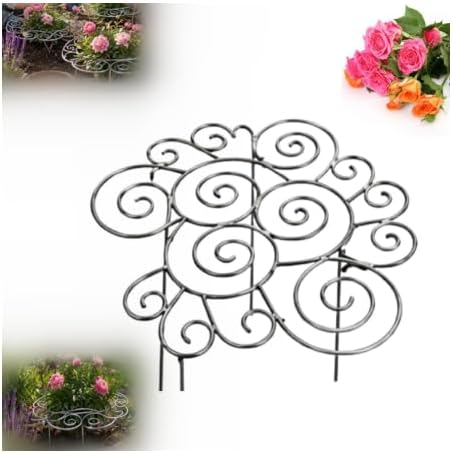 Metal Plant Support Ring for Garden, 2026 Peony Cages and Supports, Decorative Flower Support Frame Grow Through Rings Peony Flower Hoop for Upright Growth and Protection (Silvery 1pcs L-17.32in)