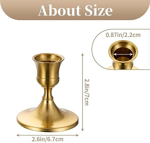 Sziqiqi Gold Candlestick Candle Holders, Set of 6, for Wedding Table - Image 5