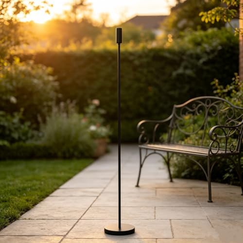 1Pc Tall Adjustable Black Floor Candle Holder with Ground Stake,51 Inches by VINCIGANT