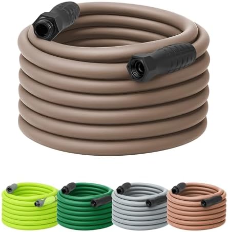 Flexzilla Colors SwivelGrip Garden Hose 5/8 in. x 75 ft., Lightweight All-Weather Water Hose, Durable and Flexible, Leak-Free Connections, Brown Mulch by Flexzilla