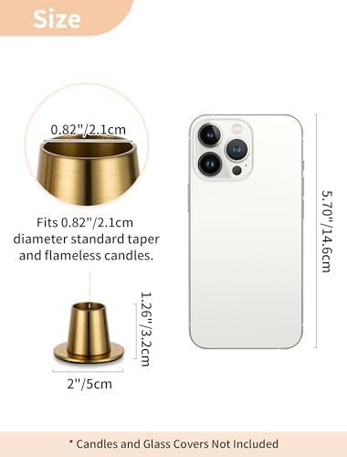 NUPTIO Gold Candlestick Holders Set of 12, Small - Image 6